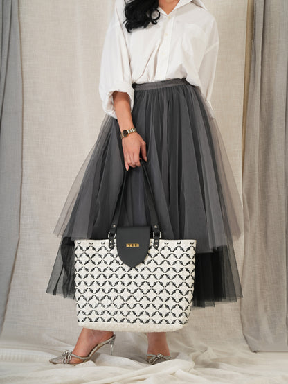 Chettinad Classic White Tote Bag