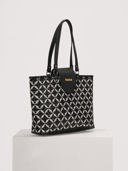 Chettinad Classic Black Tote Bag