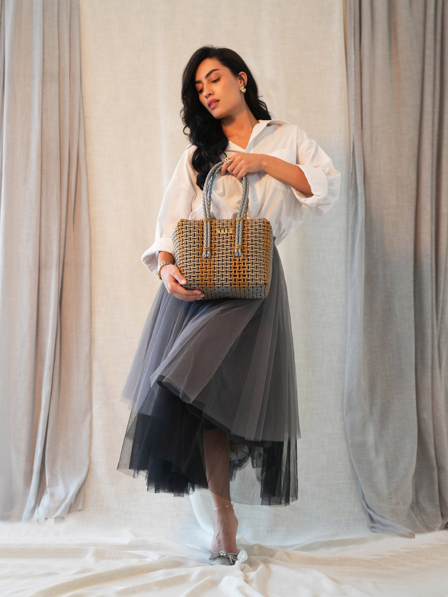 Closeweave Wire Basket - Gold & Silver