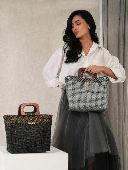 Openweave Wire Basket - Black & Grey