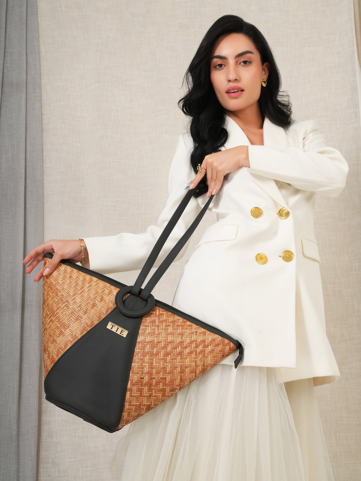 Black Beach Tote Bag