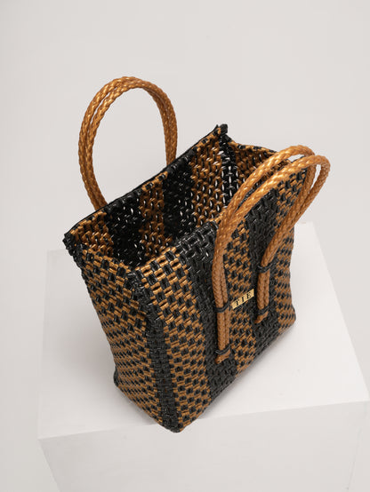 Closeweave Wire Basket - Black & Gold
