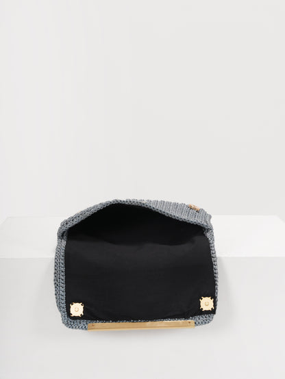Grey Bow Clutch