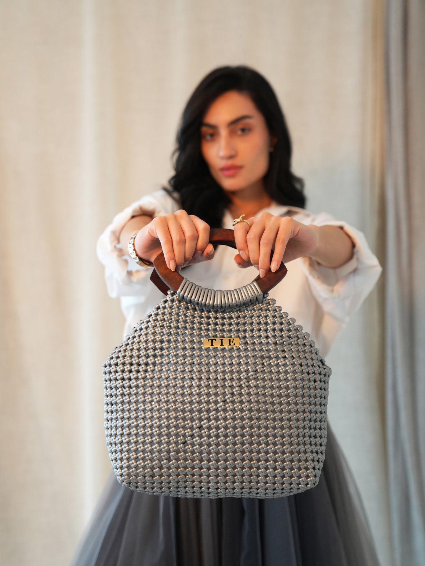 Minimesh Silver Wire Bag