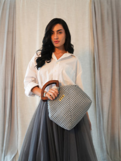 Minimesh Silver Wire Bag