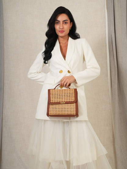 Nora Rattan Satchel Bag