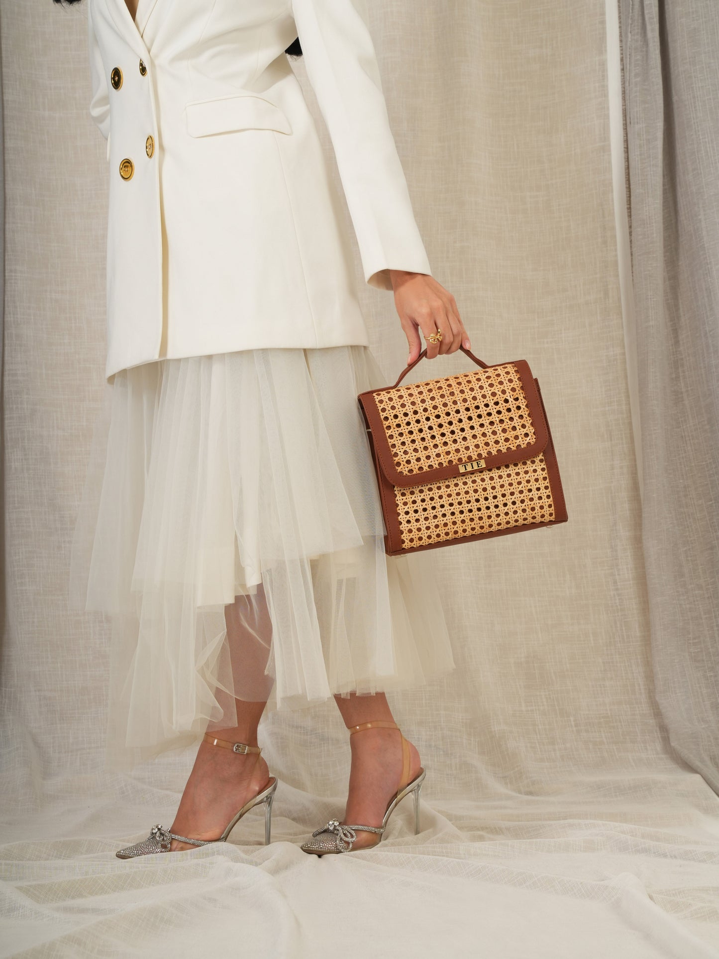 Nora Rattan Satchel Bag