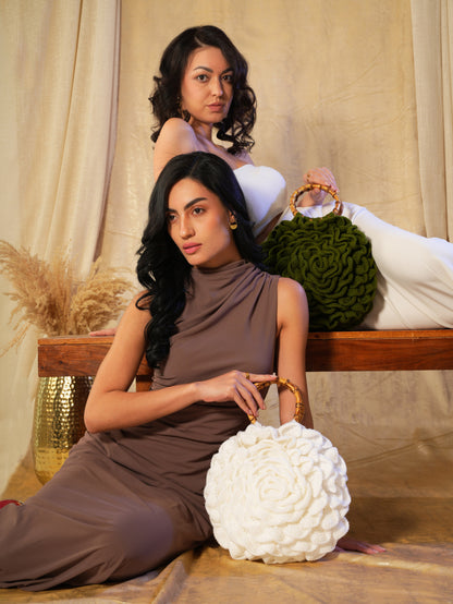 Olive Green Crochet Bag