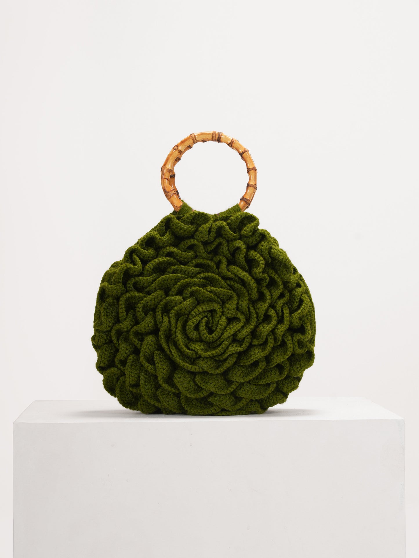 Olive Green Crochet Bag