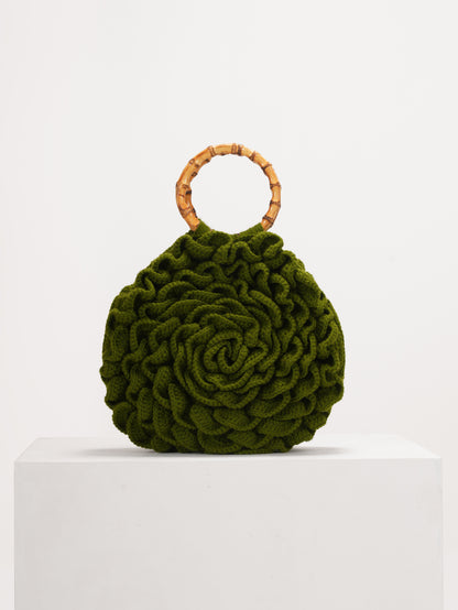 Olive Green Crochet Bag
