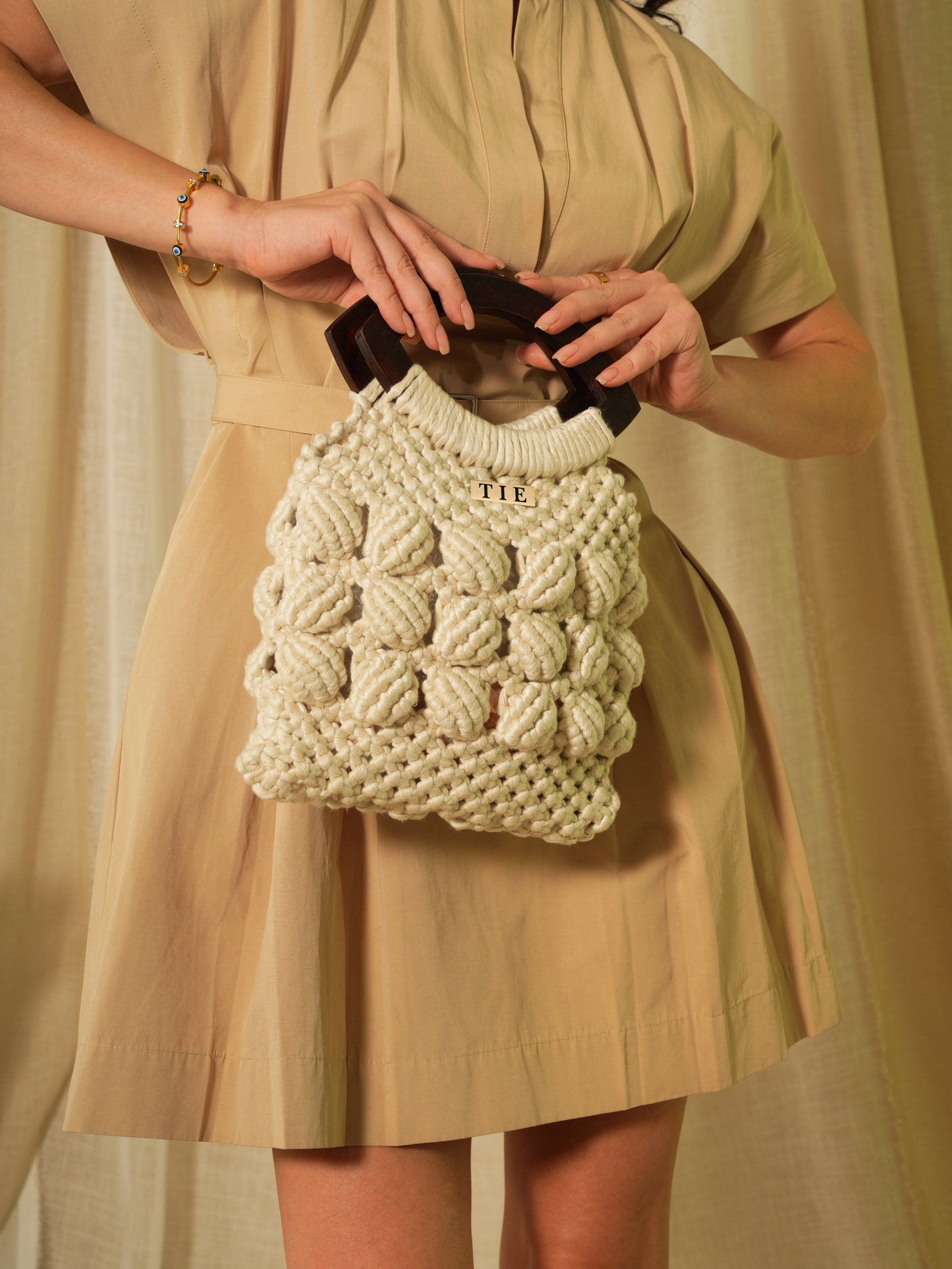 Rae Macrame Shell Bag