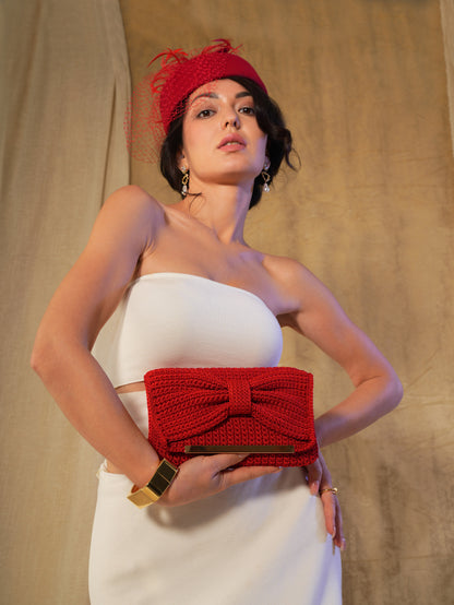 Red Bow Clutch