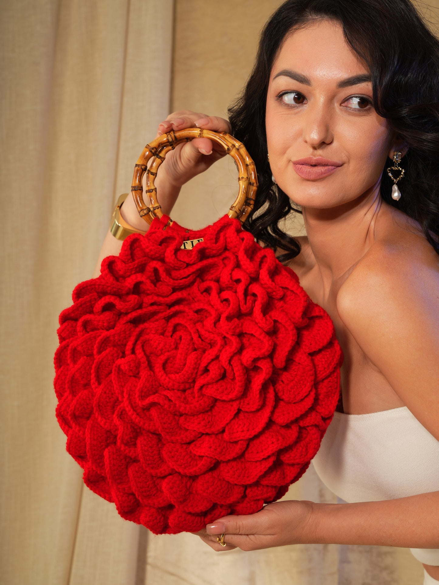 Red Crochet Bag