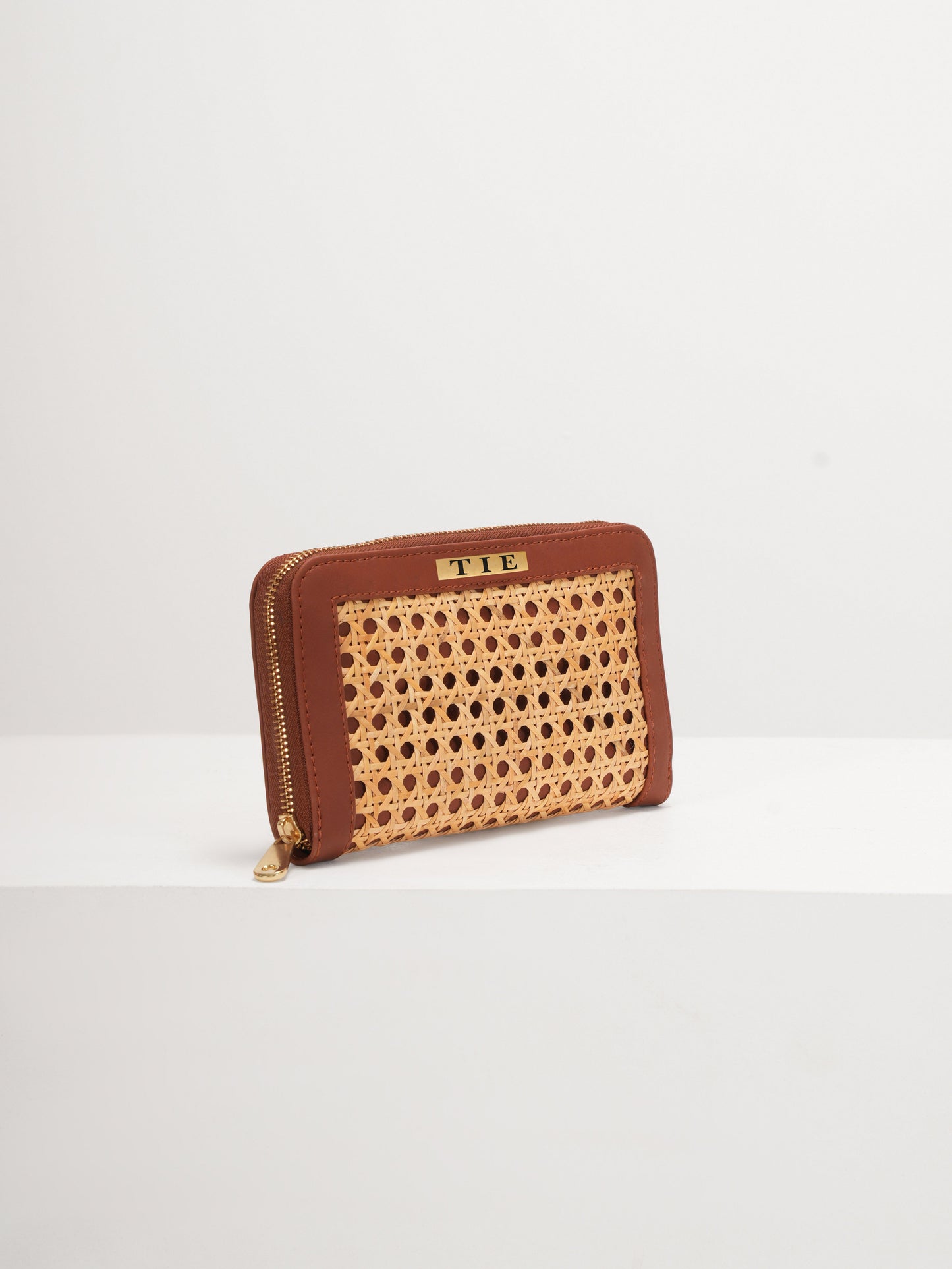 Twyla Tan Cane Clutch